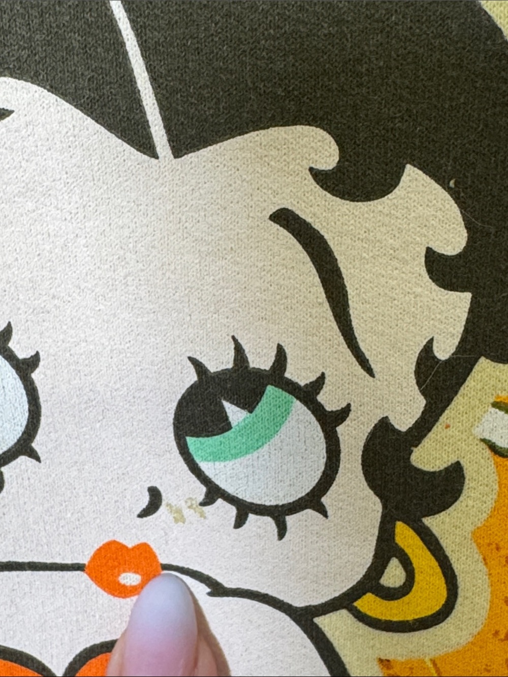 Betty Boop Sweet Oranges Graphic Sweatshirt Embroidered & Screen Print Small - Picture 4 of 8